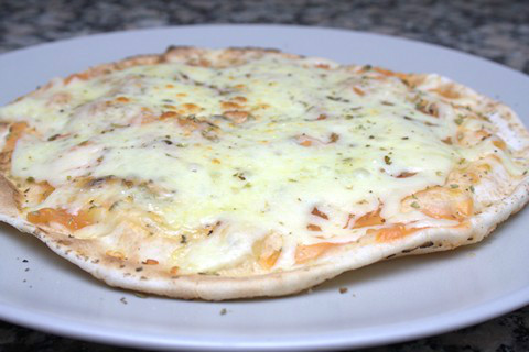 Pizza individual con pan árabe