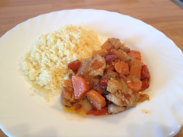 Cous Cous de pollo y verduras