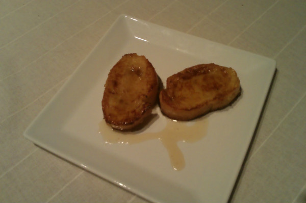 Torrijas con almíbar de miel