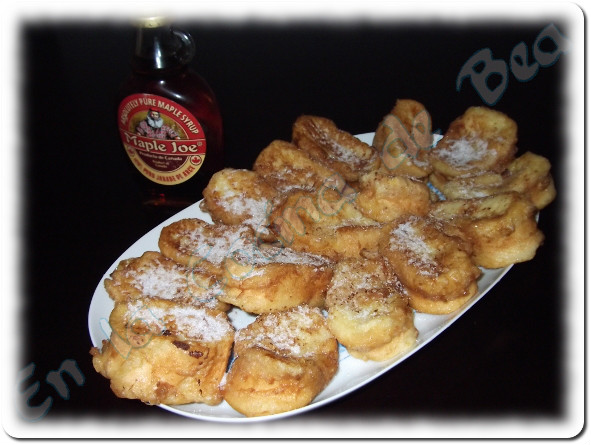 Mini torrijas con jarabe de arce