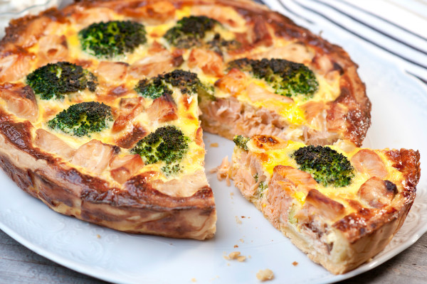 Quiche de Salmón y Brócoli