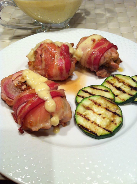 Rollitos de pollo con tomates secos y queso feta