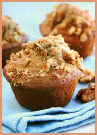 Muffins de plátano y nueces