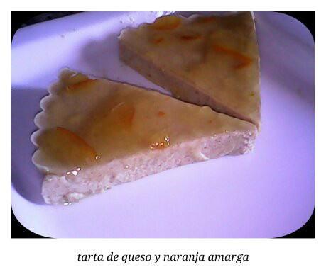 tarta de queso con naranja amarga