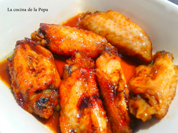 Alitas de pollo con salsa de soja