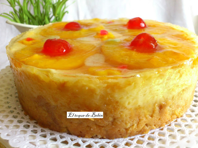 PASTEL DE PAN DURO Y MELOCOTON