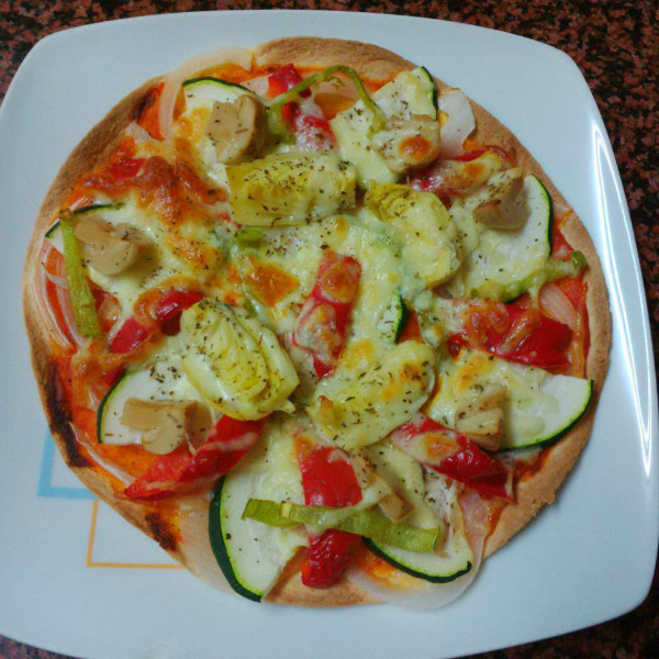 Fajipizza vegetal