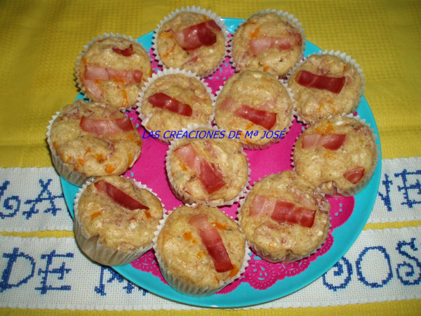 CUPCAKE DE BACON Y QUESO