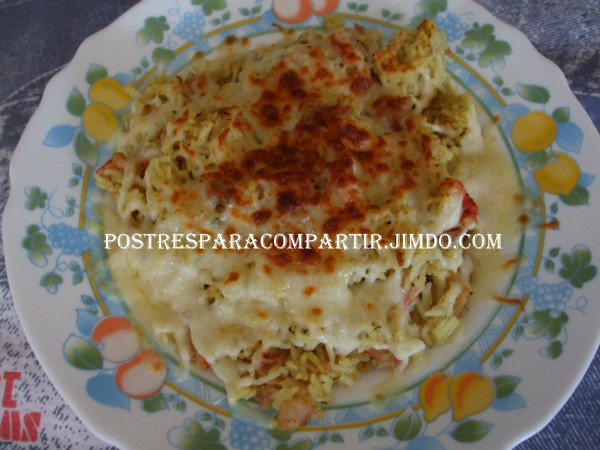 Arroz gratinado