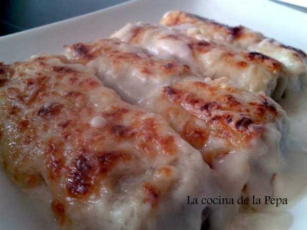 Canelones de carne y paté