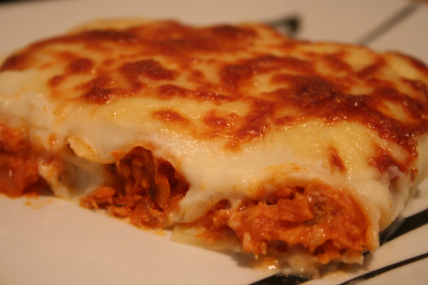 Canelones de Atún y Gambas