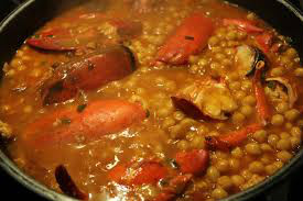 Garbanzos con bogavante