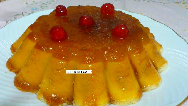 FLAN CON COMPOTA DE MANZANA