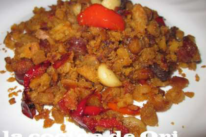 Migas con chorizo