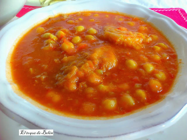 Garbanzos con bacalao