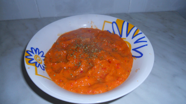 salsa de pimientos rojos