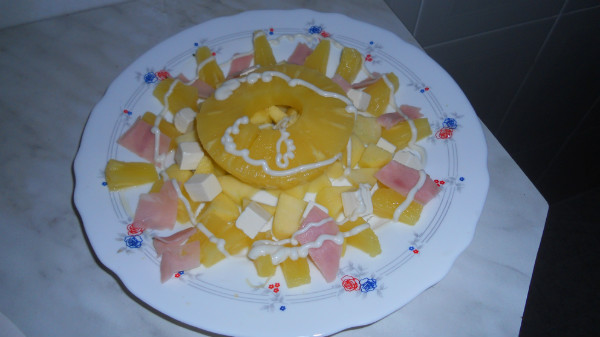 ensalada de pina y manzana