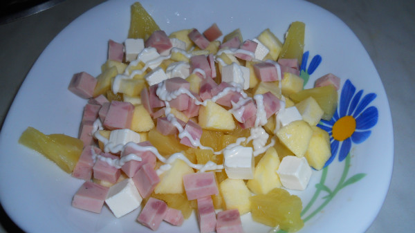 ensalada de manzana y piña