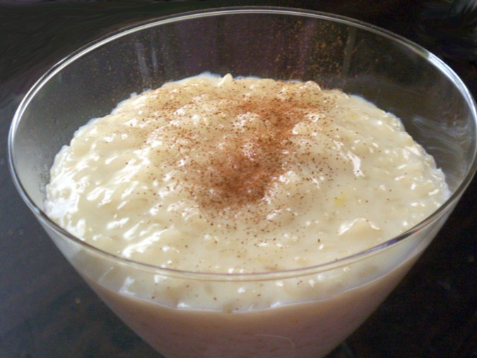 arroz con cuajada y canela