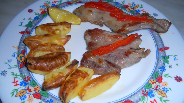 secreto iberico con patatas asadas