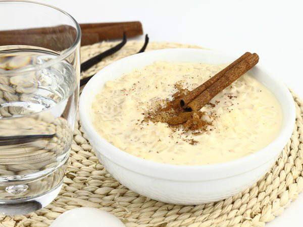 Arroz con leche y canela