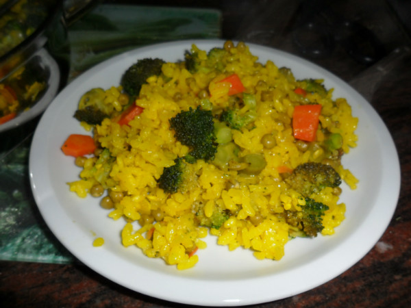 arroz con brócoli