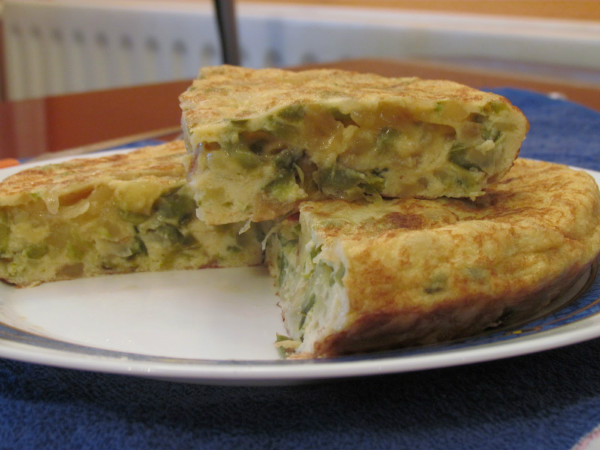 Tortilla de patatas con pimientos