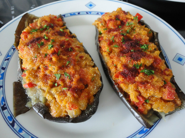 berenjenas rellenas al horno