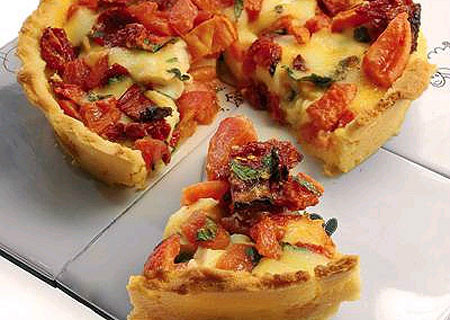 Quiche de Tomates Secos con Aceitunas