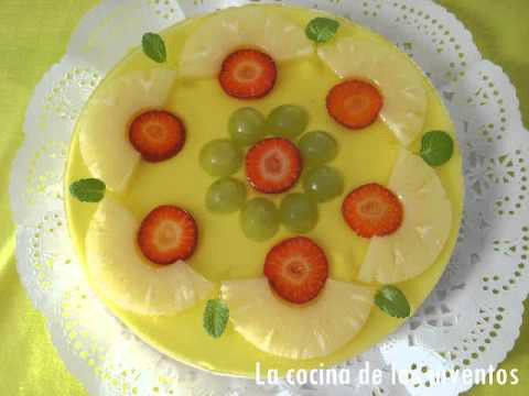 Tarta fría de piña