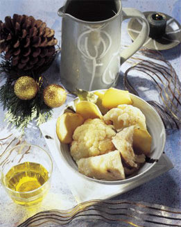 Bacalao con coliflor a la gallega