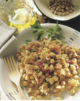 Garbanzos ensaladeros con cilantro