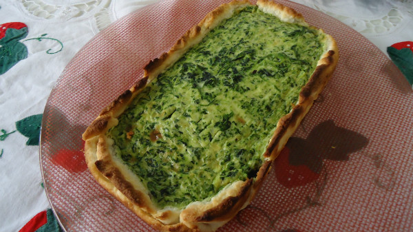 QUICHE DE ESPINACAS Y QUESO