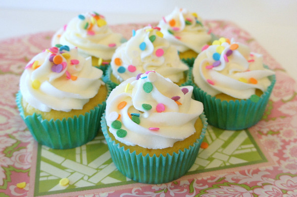 Cupcakes de doble vainilla