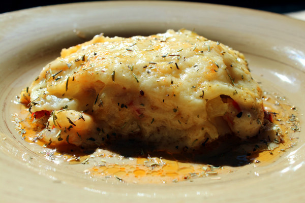 Pescado en capas al horno