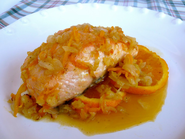 salmon a la naranja