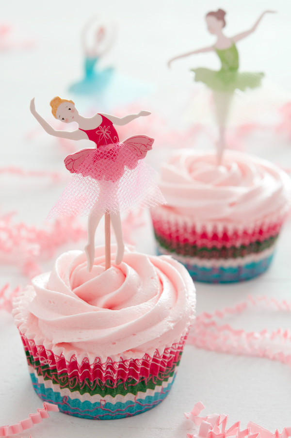 Cupcakes de fresa artificial