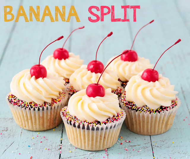 Cupcakes Banana Split