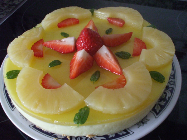 TARTA FRÍA DE PIÑA