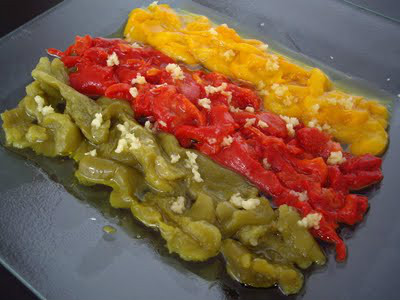 ensalada  tres pimientos