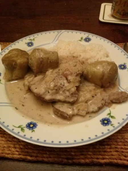 Filetes con alcachofas