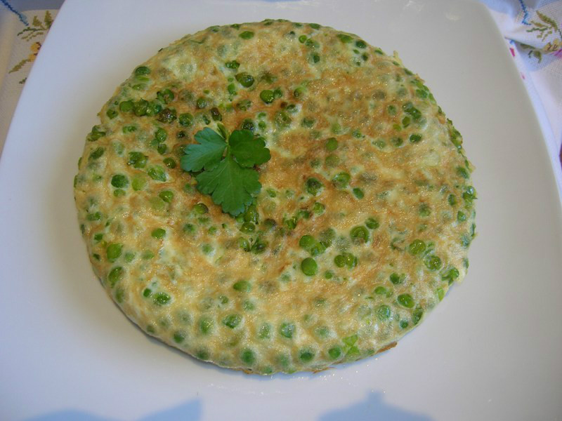 tortilla de guisantes