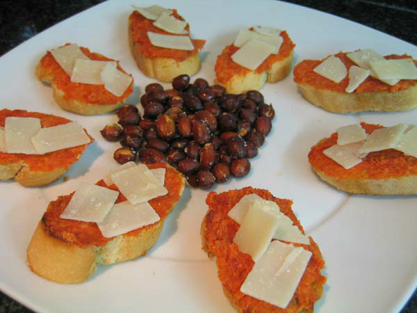 canapes de sobrasada y queso