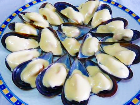 mejillones  con mayonesa