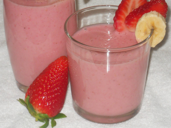 batido fresas y platano