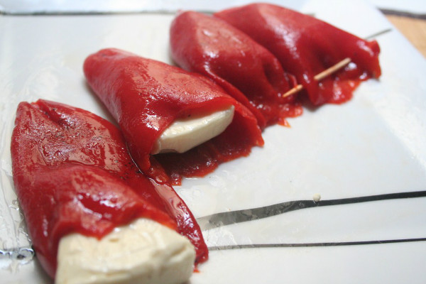 pimientos de piquillo con quesitos