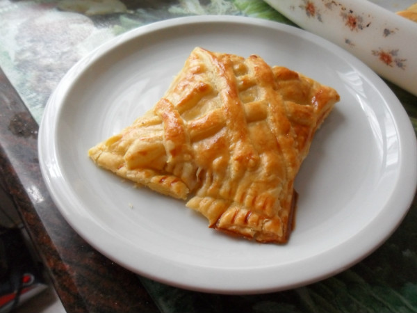 hojaldre relleno de pollo con verduras