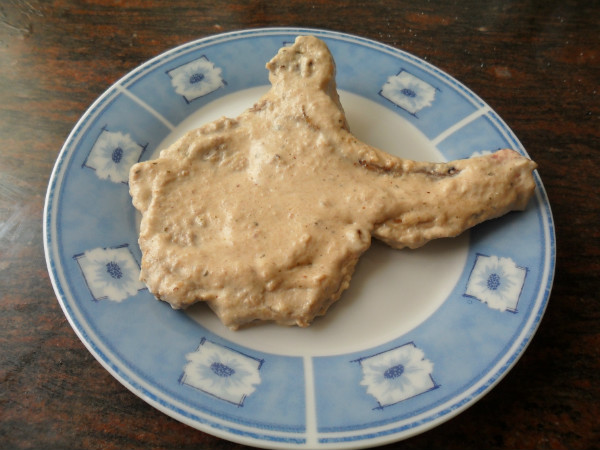 chuleta de cerdo con salsa de mostaza