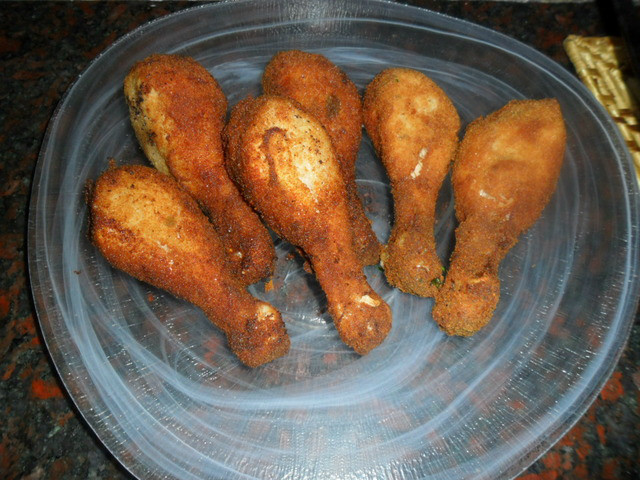 muslos de pollo empanados