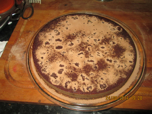 tarta facil de chocolate y platano